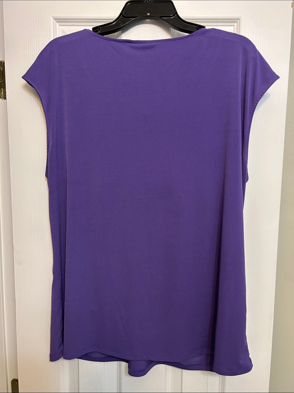 New York & Company Purple Tie-Neck Sleeveless Top - Picture 3 of 4